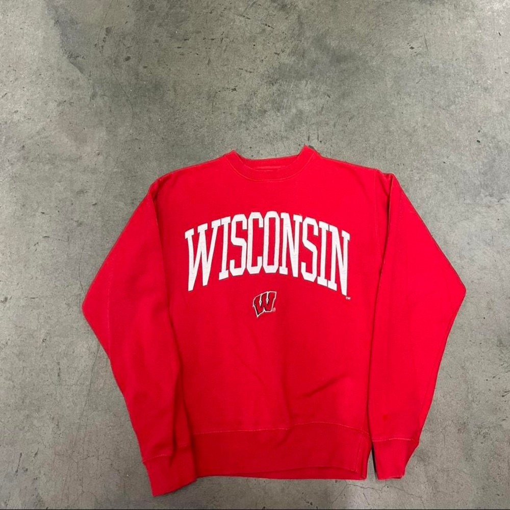 Vintage Y2K all embroidered‎ Wisconsin badgers crew neck sweatshirt